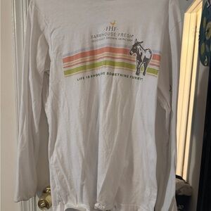 The Farmhouse Fresh  White Long Sleeve Shirt. large